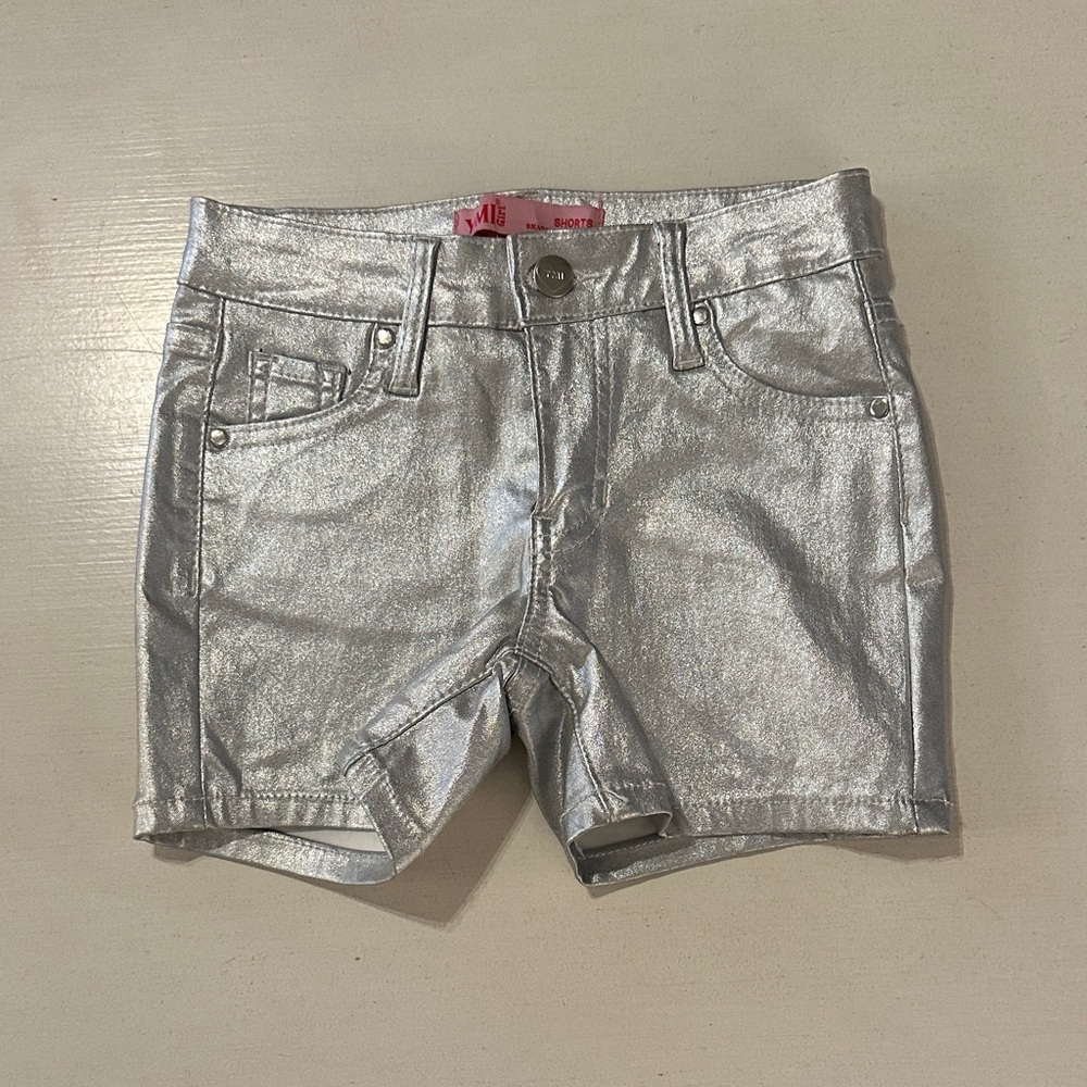 YMI Shiny Silver Kids Shorts